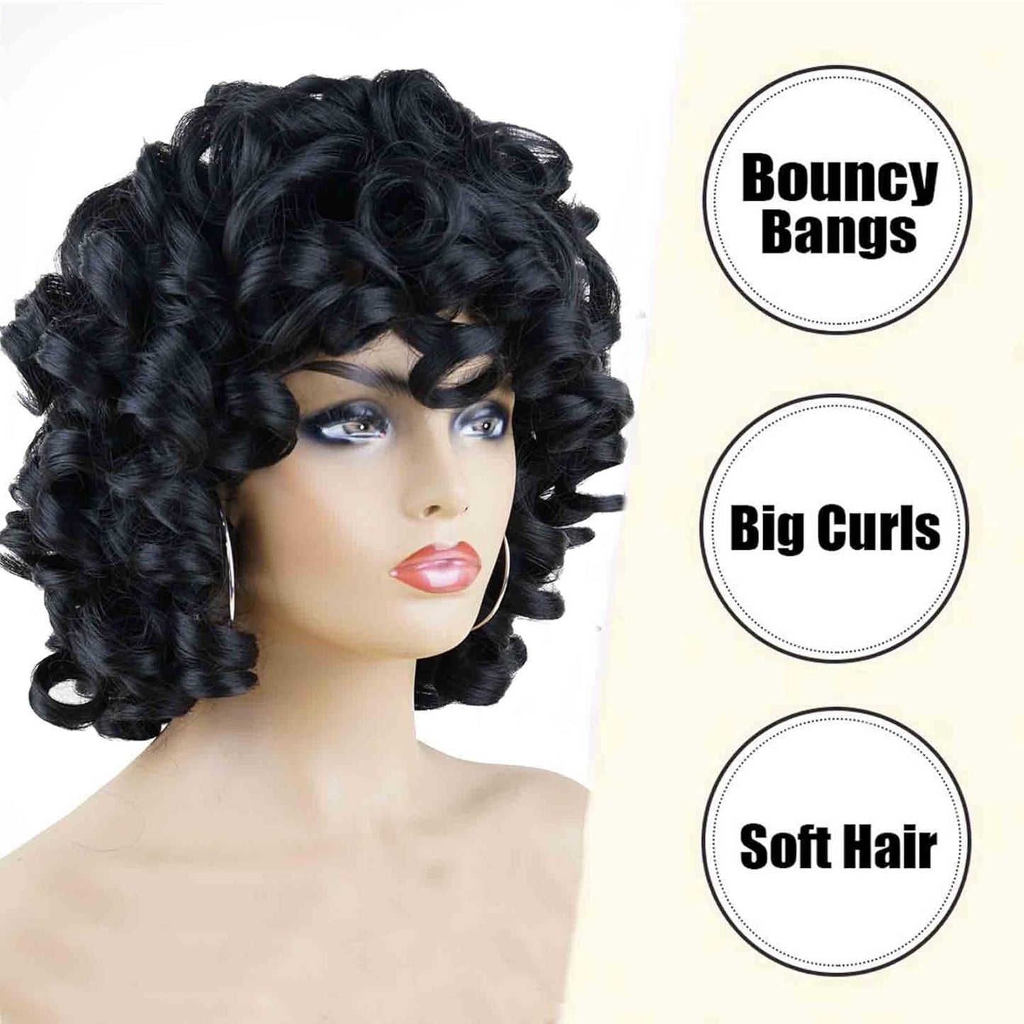 The Donna | Short Curly Wig  14 Inches, Synthetic Hair, Lightweight, Easy to Style, Natural Looking