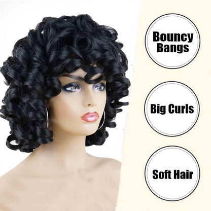 The Donna | Short Curly Wig  14 Inches, Synthetic Hair, Lightweight, Easy to Style, Natural Looking