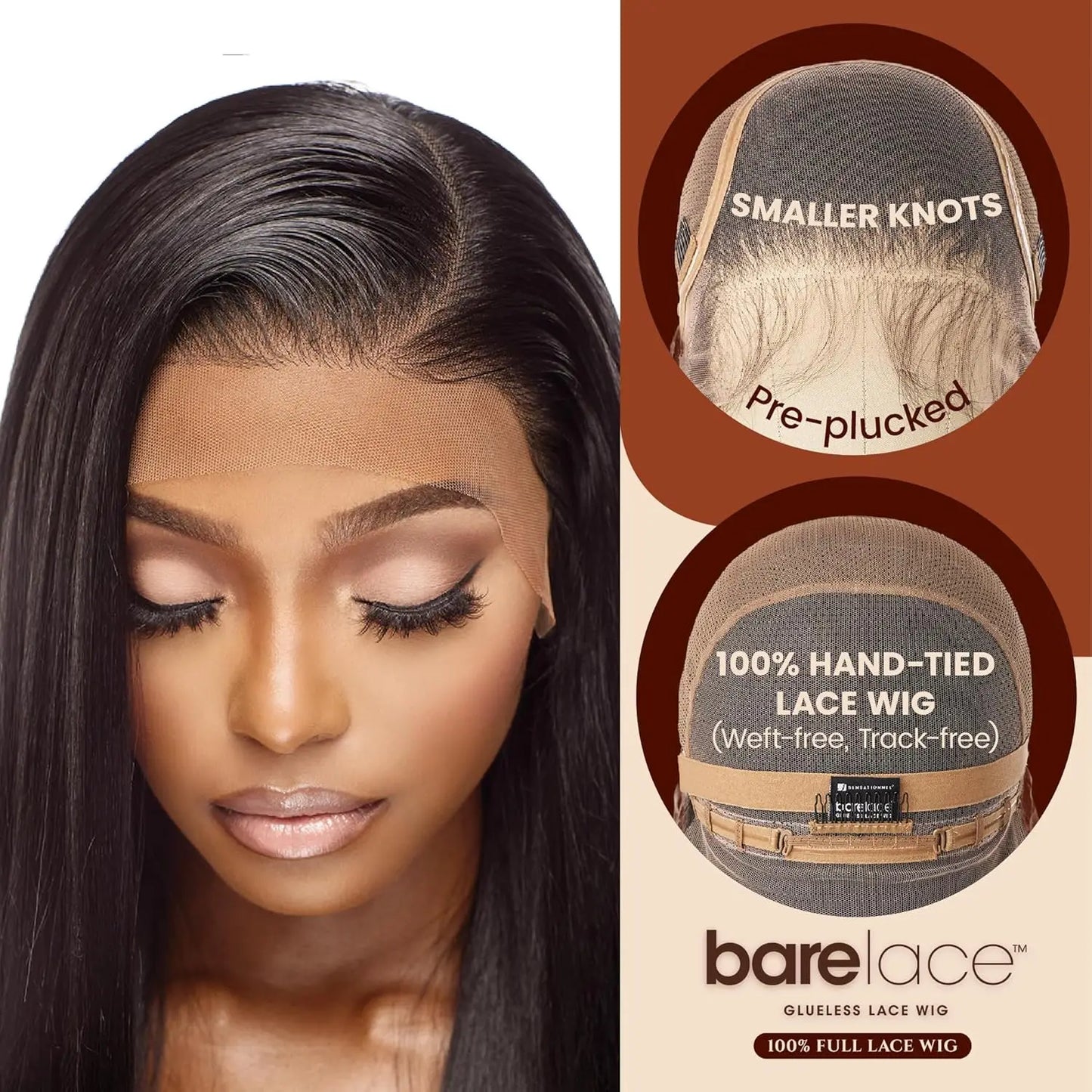Sensationnel Human Hair Blend Lace Front Synthetic Wig BareLace Glueless Full Lace Unit 4