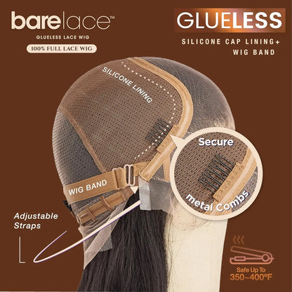 Sensationnel Human Hair Blend Lace Front Synthetic Wig BareLace Glueless Full Lace Unit 4