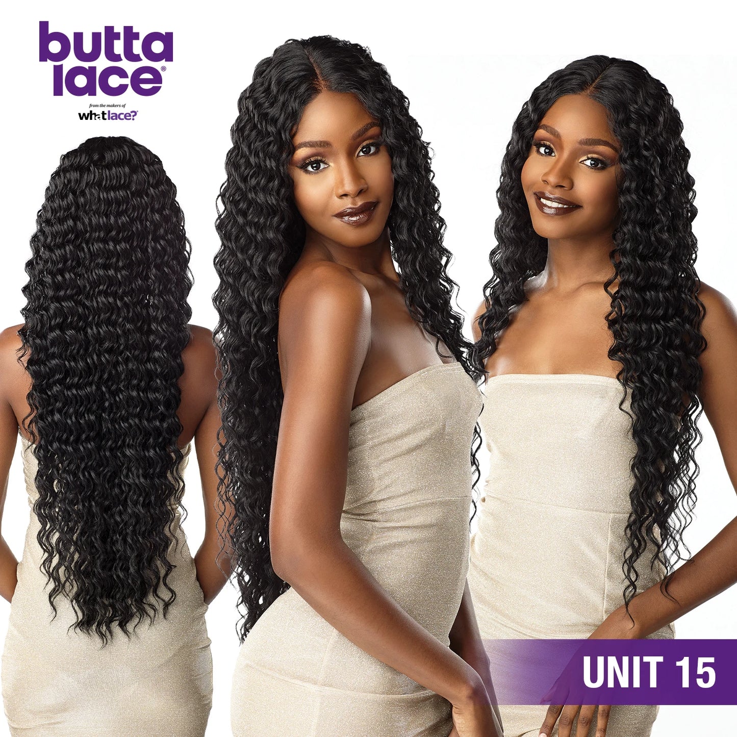 Sensationnel Butta Lace HD Lace Front Wig Unit 15 - Long, Deep Wave Style, Natural Look, Soft & Smooth Texture