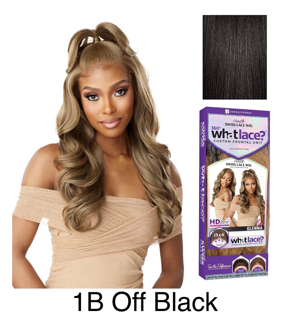 13X6 Wigs - Glenna Lacefrontal Glueless Synthetic With Natural Density Preplucked Hairline