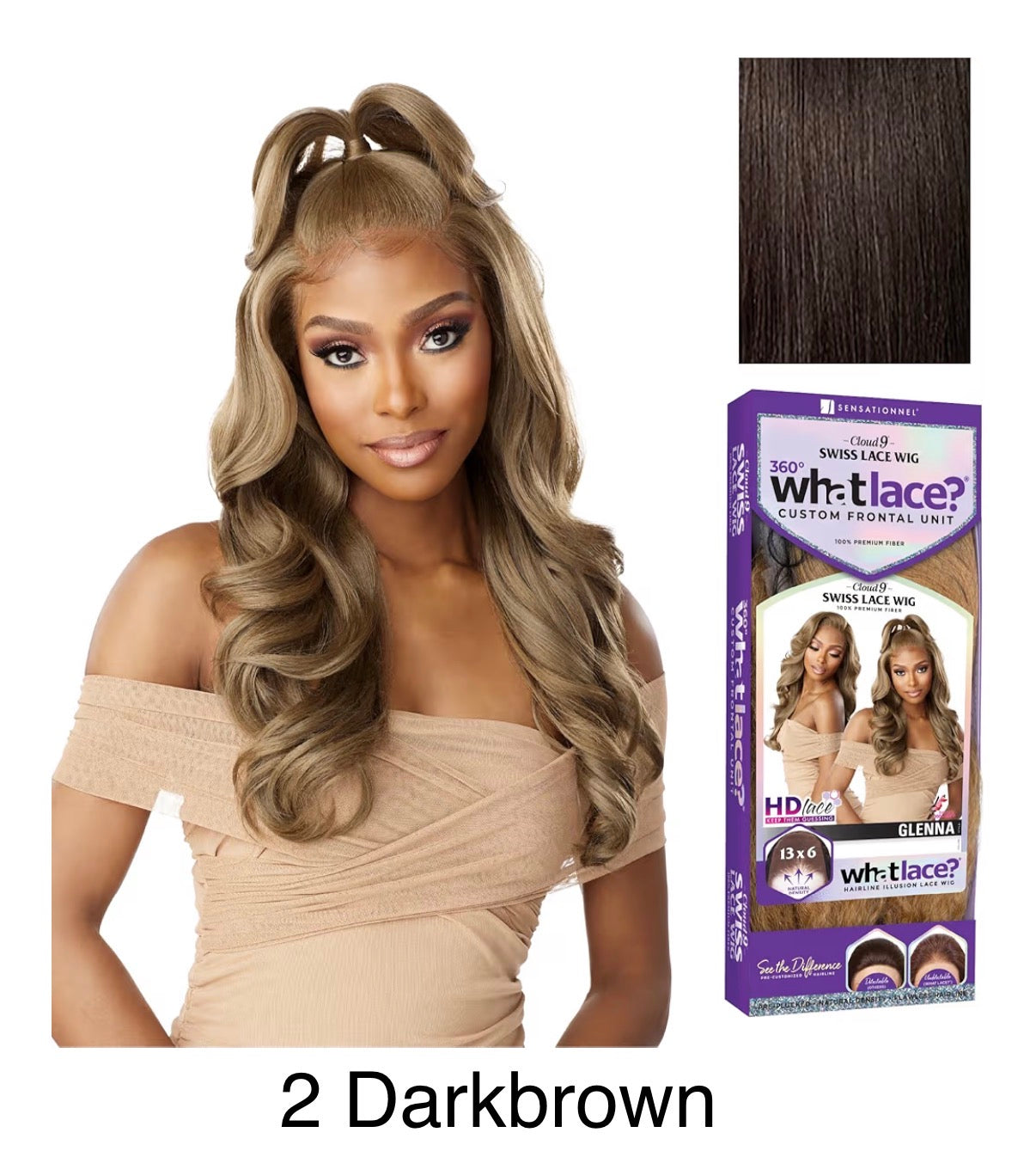 13X6 Wigs - Glenna Lacefrontal Glueless Synthetic With Natural Density Preplucked Hairline