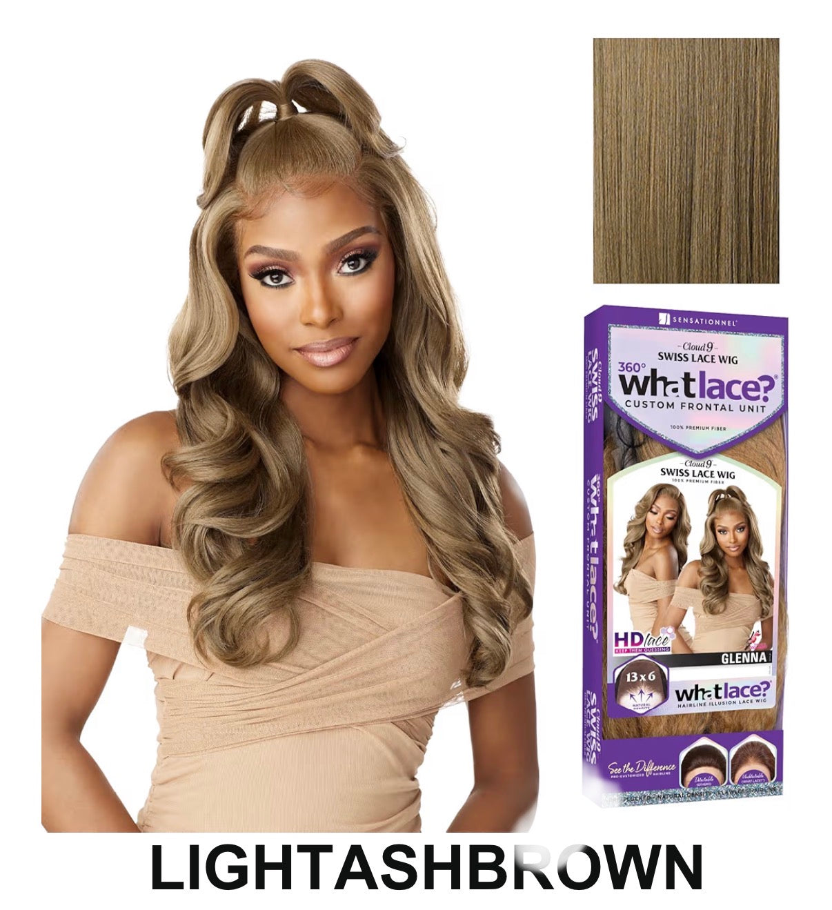 13X6 Wigs - Glenna Lacefrontal Glueless Synthetic With Natural Density Preplucked Hairline