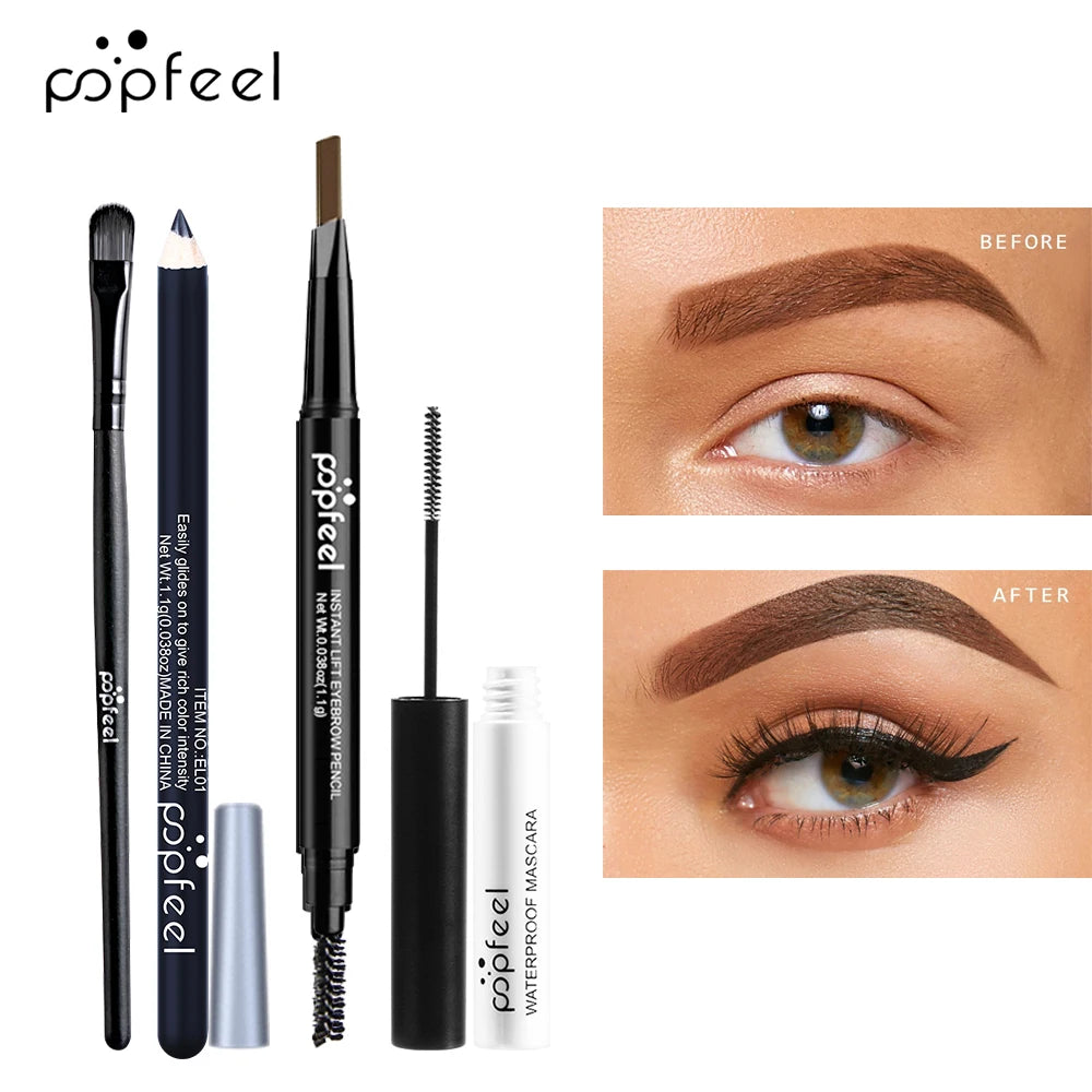 POP FEEL Eye Makeup Set, Eyeshadow Palette, Eyeliner, Mascara, Eyebrow Pencil, Makeup Tool Set Box, Gifts For Women