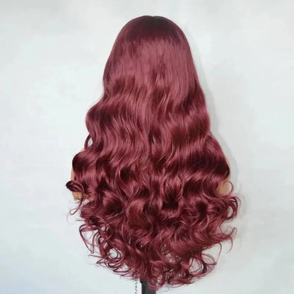 Merlot 13x6 HD Lace Frontal Wig – 99J Burgundy Body Wave Human Hair
