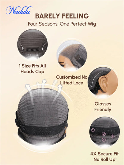 Nadula 7x5 Bye Bye Knots Spiral Curls Water Curly Hair Twist Out At The End Put On And Go Invisible Lace Human Hair Wigs