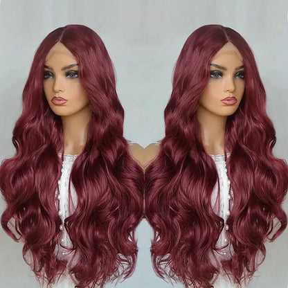 Merlot 13x6 HD Lace Frontal Wig – 99J Burgundy Body Wave Human Hair