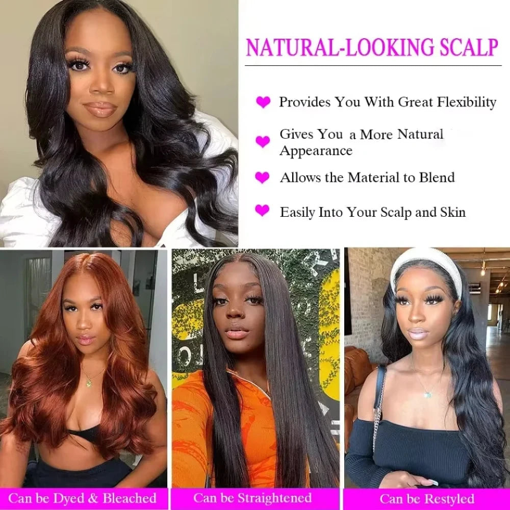 Olivia Body Wave V Part Wigs 100% Human Hair Upgraded 16-32 inches No Leave Out Brazilian Hair For Women 200% Density Remy Hair