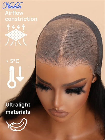 Nadula 7x5 Bye Bye Knots Spiral Curls Water Curly Hair Twist Out At The End Put On And Go Invisible Lace Human Hair Wigs