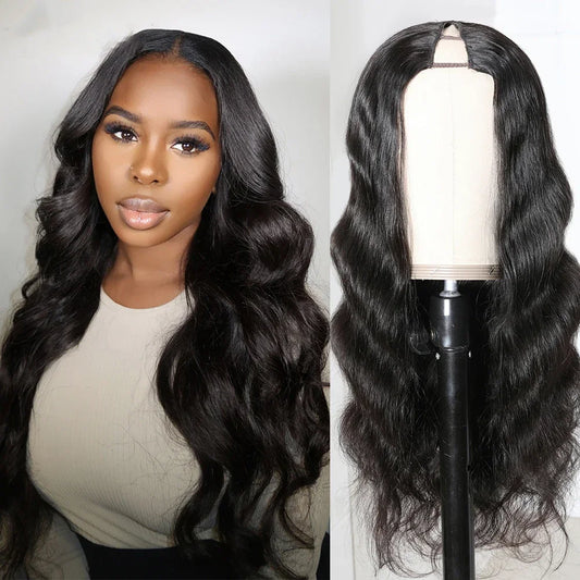 Olivia Body Wave V Part Wigs 100% Human Hair Upgraded 16-32 inches No Leave Out Brazilian Hair For Women 200% Density Remy Hair