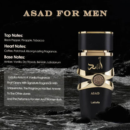 Asad | Lattafa Men’s Eau de Parfum – Long-Lasting Original Fragrance