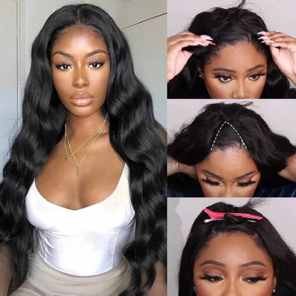 Olivia Body Wave V Part Wigs 100% Human Hair Upgraded 16-32 inches No Leave Out Brazilian Hair For Women 200% Density Remy Hair