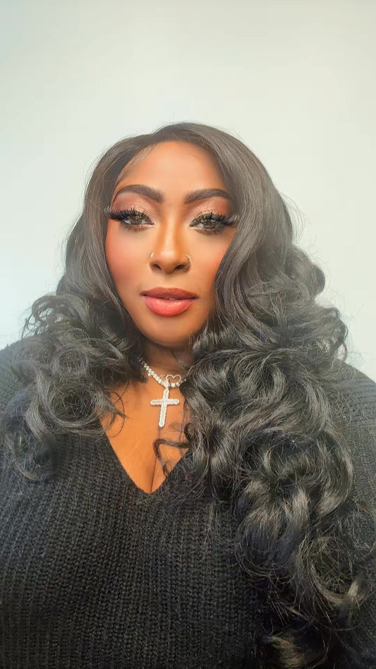 Doll Baby | Curly Transparent Lace Front Glueless 13x6 Synthetic Wig